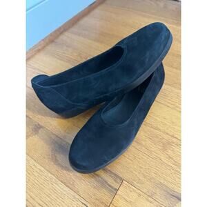 Arche France Black Nubuc Leather WEDGE FLAT SHOE 38(SH1000